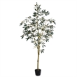 Vickerman 6' Artificial Green Olive Tree in Pot.