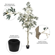 Vickerman 7' Artificial Green Olive Tree in Pot.