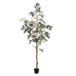 Vickerman 7' Artificial Green Olive Tree in Pot.