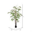 Vickerman 5' Artificial Potted Black Japanese Bamboo Tree.