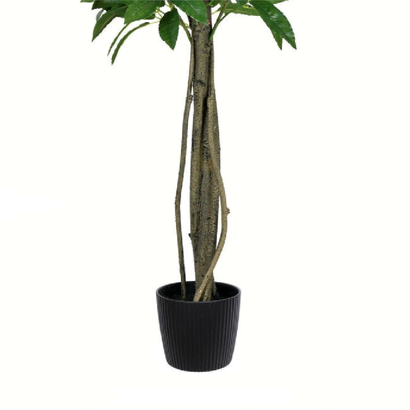 Vickerman 3' Contemporary Fabric Artificial Potted Bay Leaf Tree in Green