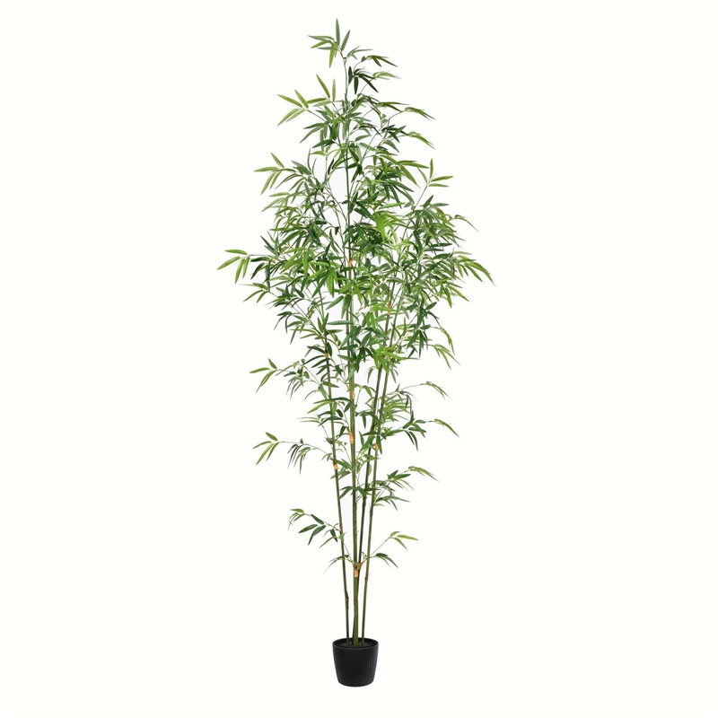 Vickerman 6' Artificial Green Mini Bamboo Tree in Pot.