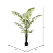 Vickerman 6' Contemporary Fabric Artificial Potted Leather Fern in Green