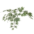 Vickerman 4' Artificial Maple Bush with Black Plastic Pot in Dark Green