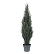 Vickerman 4' Plastic Artificial UV Resistant Pond Cypress Tree with Pot in Green