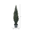Vickerman 4' Plastic Artificial UV Resistant Pond Cypress Tree with Pot in Green