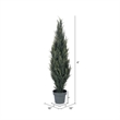 Vickerman 4' Plastic Artificial UV Resistant Pond Cypress Tree with Pot in Green