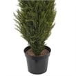 Vickerman 7' Plastic Artificial UV Resistant Pond Cypress Tree with Pot in Green