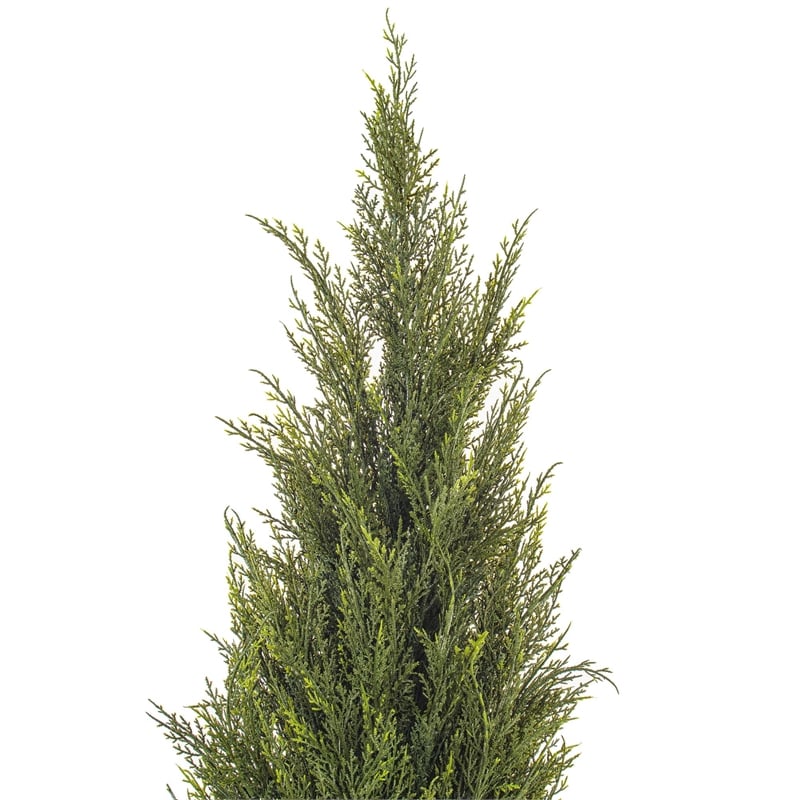 Vickerman 7' Plastic Artificial UV Resistant Pond Cypress Tree with Pot in Green