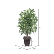 Vickerman 4' Artificial Japanese Maple Bush with Square Willow Basket in Green