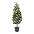 Vickerman 4' Artificial Green Bay Tree in Pot.