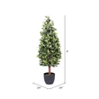 Vickerman 4' Artificial Green Bay Tree in Pot.