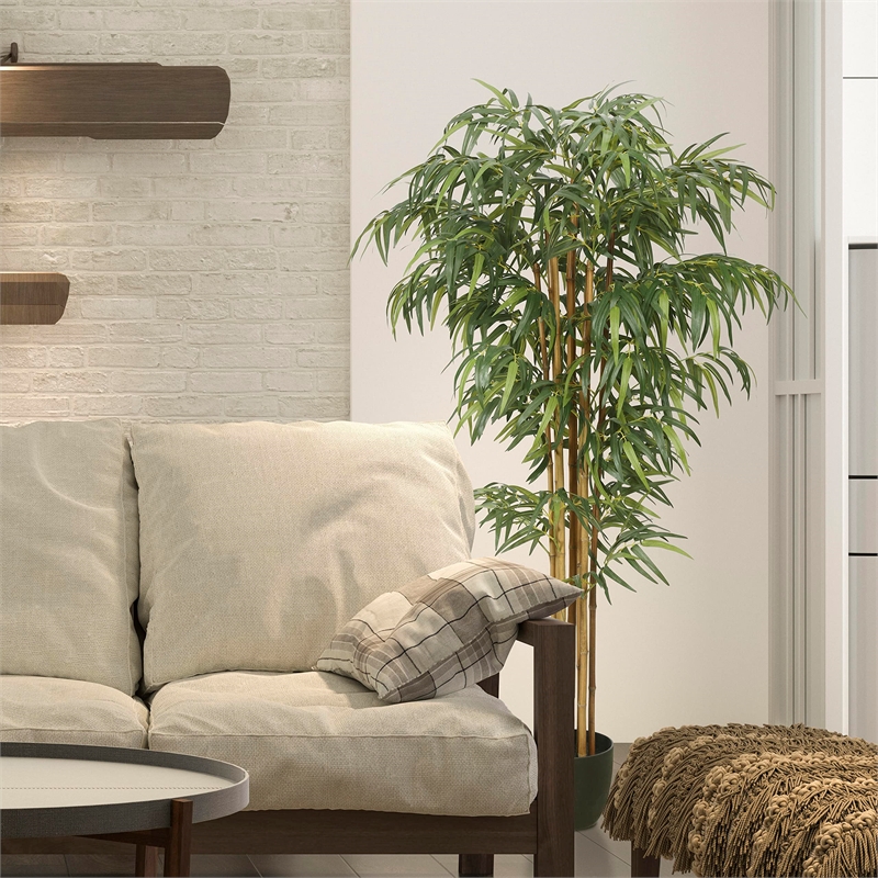 Vickerman 6' Artificial Green Bamboo Tree.