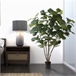 Vickerman 5' Artificial Green Potted Fiddle Tree.