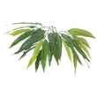 Vickerman 4' Artificial Mango Bush with Square Willow Basket in Green