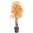 Vickerman 6' Artificial Aspen Executive Tree with Rattan Basket in Orange
