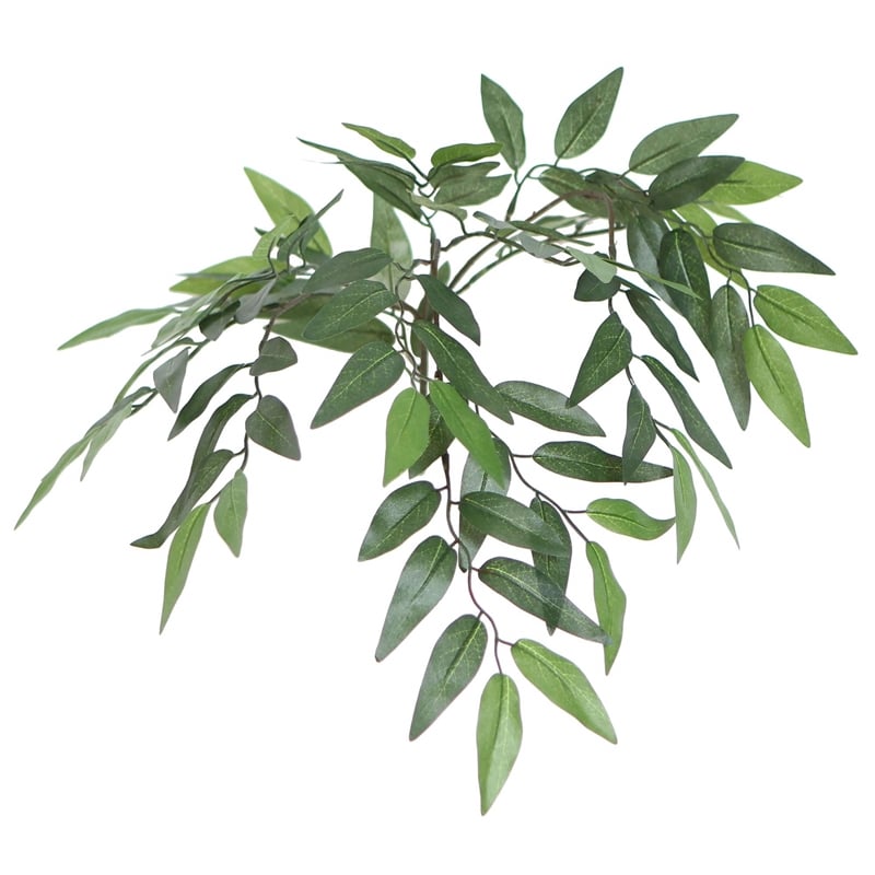 Vickerman 6' Artificial Smilax Deluxe Tree with Black Plastic Pot in Green