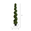 Vickerman 6' Plastic Artificial Potted Cedar Spiral Tree with LED in Green