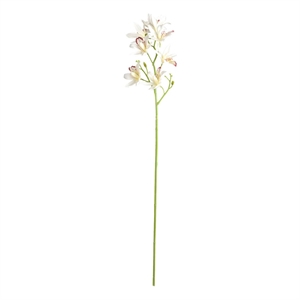 Vickerman 32&quot Contemporary Plastic Artificial Orchid Stem in White (Set of 6)