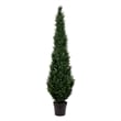 Vickerman 7' Contemporary Plastic Artificial Potted Cedar Tree in Green