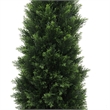Vickerman 8' Contemporary Plastic Artificial Potted Cedar Tree in Green