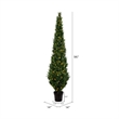 Vickerman 8' Contemporary Plastic Artificial Potted Cedar Tree with LED in Green