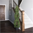 Vickerman 5' Artificial Boxwood Double Spiral Topiary with Black Pot in Green