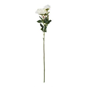 Vickerman 27&quot Contemporary Fabric Artificial Rose Stem in White (Set of 3)