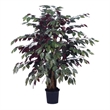 Vickerman 4' Artificial Capensia Extra Full Bush with Black Pot in Green/Red