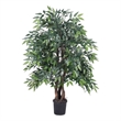 Vickerman 4' Artificial Smilax Extra Full Bush with Black Pot in Dark Green