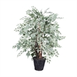 Vickerman 4' Artificial Maple Extra Full Bush with Basket in Green/Silver