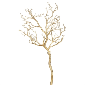 Vickerman 14&quot Contemporary Fabric Artificial Manzanita Branch in Gold