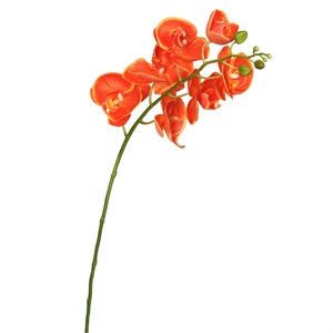 Vickerman 35&quot Plastic Real Touch Orchid Artificial Floral Stem in Orange