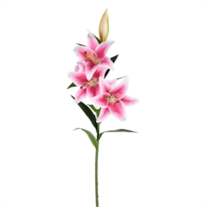 Vickerman 36'' Artificial Real Touch Lily Spray in Pink (Set of 2)