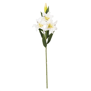 Vickerman 36'' Artificial Real Touch Lily Spray in White/Yellow (Set of 2)