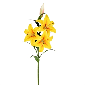 Vickerman 36'' Artificial Real Touch Lily Spray in Yellow (Set of 2)