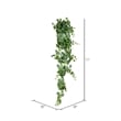 Vickerman 6' Fabric Artificial Grape Leaf Ivy Hanging Bush in Green/White