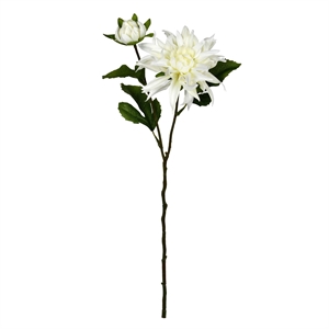 Vickerman 17&quot Fabric Artificial Dahlia Spray in Cream (Set of 6)