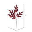 Vickerman Bay Leaf Artificial Christmas Spray in Burgundy Red (Set of 12)