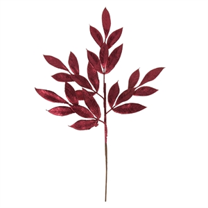 Vickerman Bay Leaf Artificial Christmas Spray in Burgundy Red (Set of 12)
