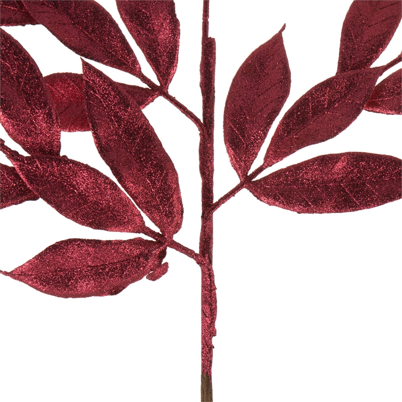 Vickerman Bay Leaf Artificial Christmas Spray in Burgundy Red (Set of 12)
