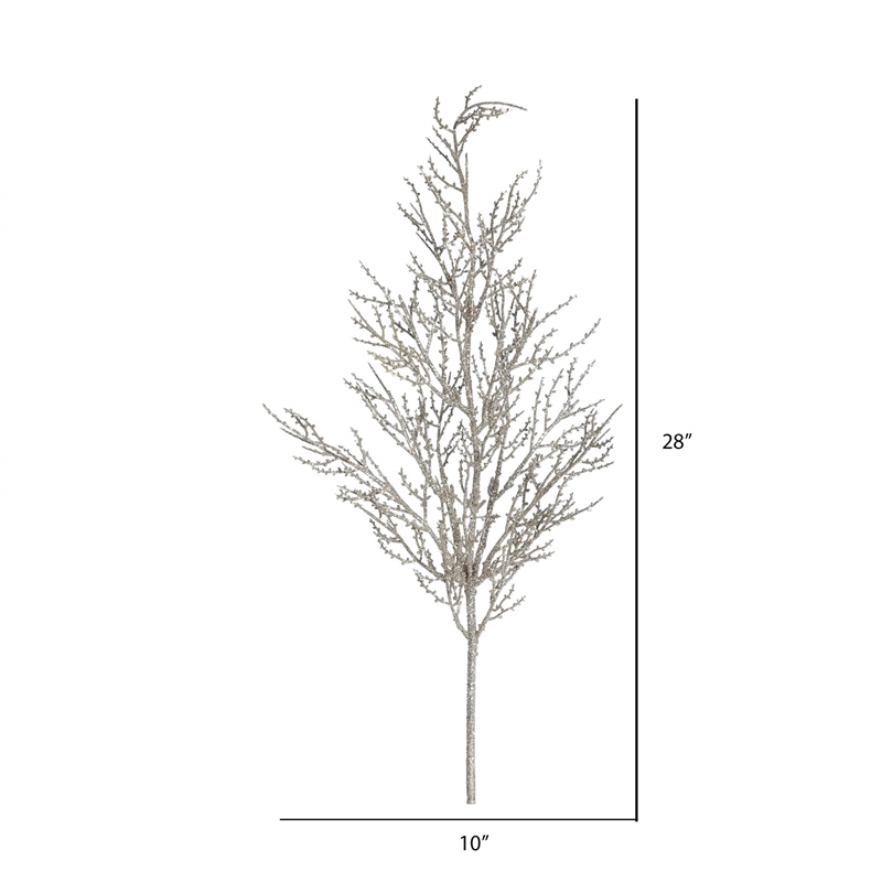 Vickerman Onoclea Wild Huck Artificial Christmas Spray in Silver (Set of 6)
