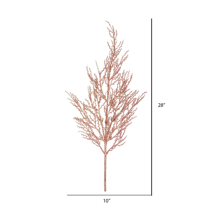 Vickerman Onoclea Wild Huck Artificial Christmas Spray in Rose Gold (Set of 6)