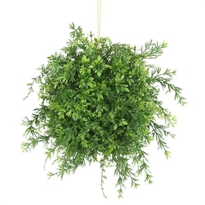 Vickerman 8&quot Contemporary Plastic Artificial Mini Bamboo Leaf Ball in Green
