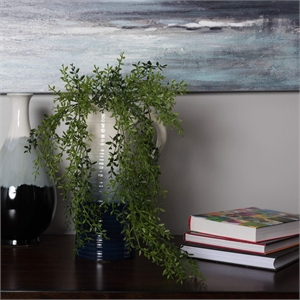 Vickerman 34&quot Contemporary Fabric Artificial Lemon Beauty Leaf Vine in Green