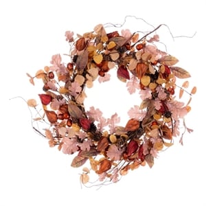 Vickerman 22&quot Red Assorted Leaf Wreath