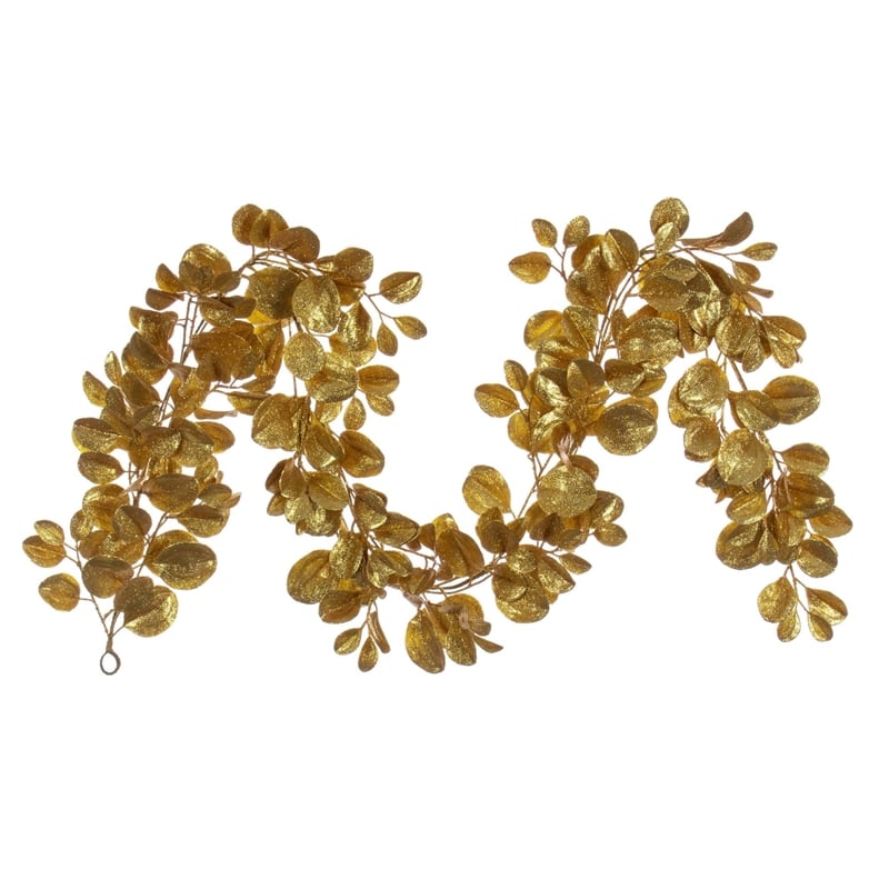 Vickerman 6' Gold Artificial Dogwood Glitter Garland.