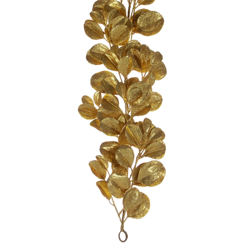 Vickerman 6' Gold Artificial Dogwood Glitter Garland.