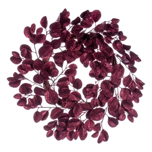 Vickerman 24&quot Burgundy Artificial Dogwood Glitter Wreath