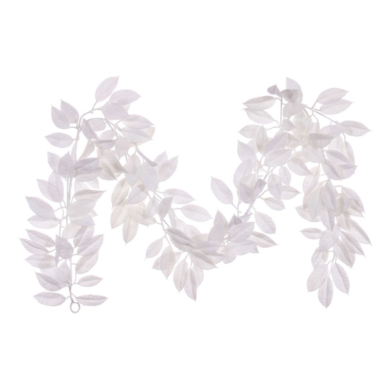 Vickerman 6' White Artificial Gardenia Snowy Garland